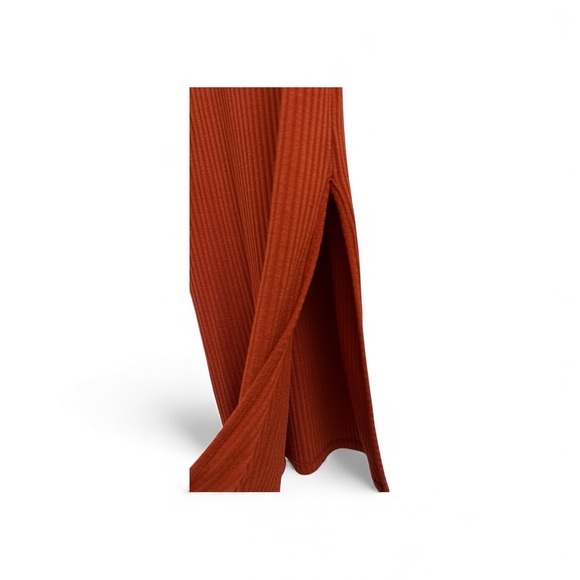 Elegant Rust Long Sleeve Dress - Picture 7 of 8